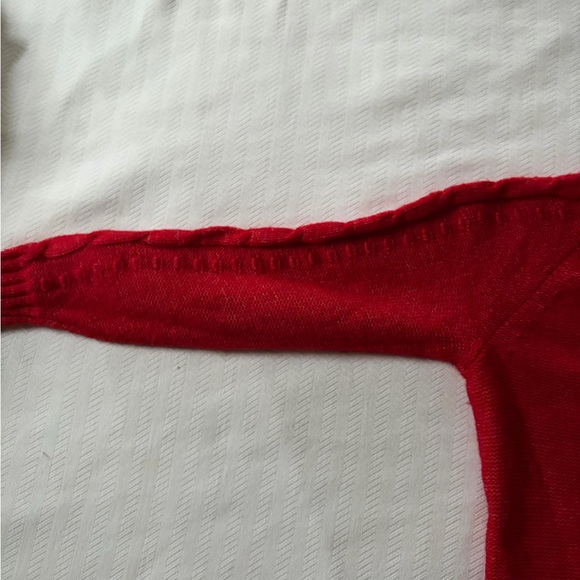 LOFT Vibrant Red Cable Knit Sweater - Picture 5 of 5